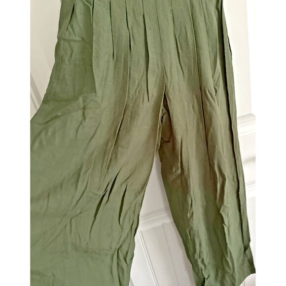 Taylor Women's Square-Neck Sleeveless Wide-Leg Jumpsuit Olive Green Green Size 4 - Picture 8 of 12